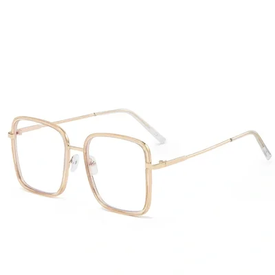 The 2025 new anti-blue light flat glasses for both men and women are fashionable frames that can be worn with myopia