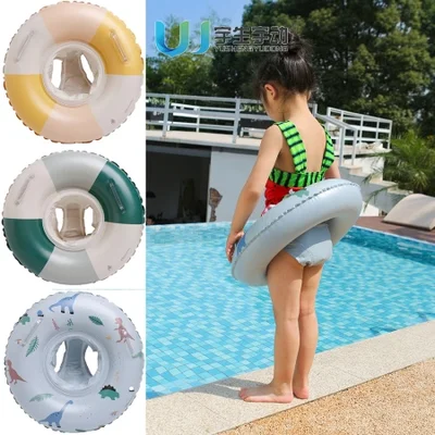 Children's retro sponge-bottom pocket, infant and toddler printed seat cushion, thickened transparent handle cartoon baby seat cushion