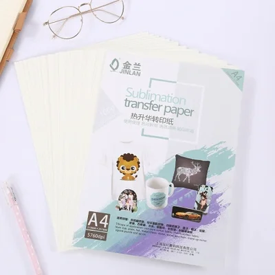 جينلان جينلان ورق نقل التسامي A4 * 100 ورق فناجين الخبز مصنع بالجملة ورق نقل الحرارة بطيء التجفيف