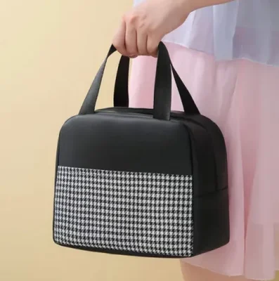 G33-1312 حقيبة معزولة بشبكة آلاف الطيور، حقيبة معزولة جديدة ونظيفة، حقيبة معزولة محمولة، حقيبة معزولة لعامل المكتب