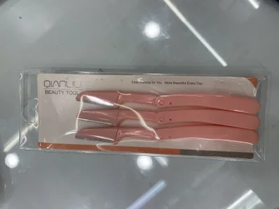Eyebrow trimming knife 2 Three-piece safety anti-scratch tool, beginner's shaving knife