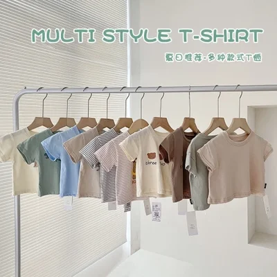 22 تي شيرت جديد للأطفال والرضع، ملابس صيفية للأطفال بأكمام قصيرة، ديناصور كارتوني، رائع وعصري، سهل الملاءمة، قمة عصرية