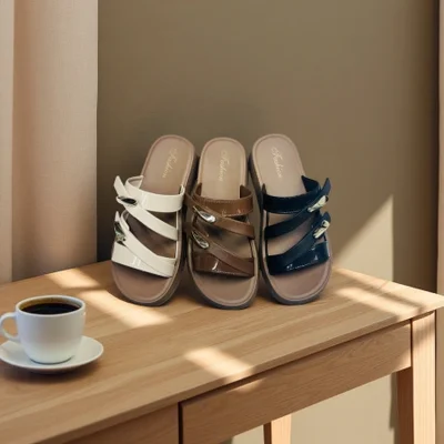 صنادل عصرية وكاجوال، أحذية نسائية صيفية مسامية ومريحة ومضادة للانزلاق