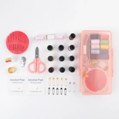 DIY portable sewing kit, travel and home multi-purpose sewing box, sewing set of 48 pieces