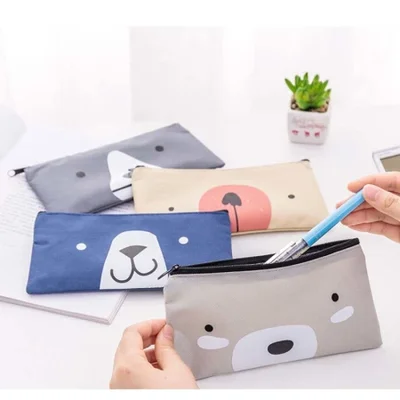 حافظات أقلام من القماش الكرتوني الإبداعي، حقائب قرطاسية بسيطة من قماش أكسفورد عالي الجودة، مقلمة قرطاسية للطلاب مبيعات المصنع مباشرة