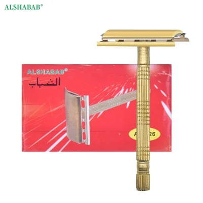 ماكينة حلاقة بإطار من الفولاذ الكربوني ذات حافة مزدوجة رخيصة الثمن بسعر الجملة من مصنع الشباب جيبي للرجال