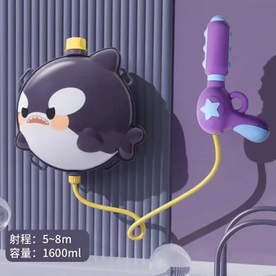 2023 Backpack Water gun, children's toy, large-capacity water spray, sizzle water gun, pull-out schoolbag, a perfect water fight tool for boys and girls