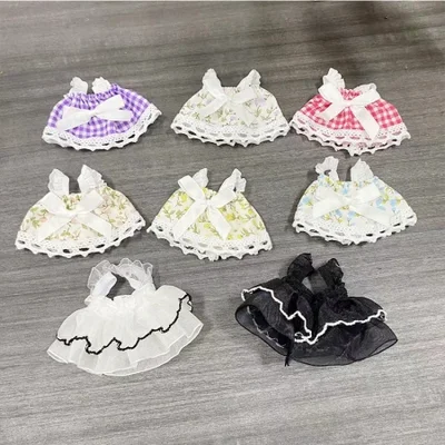 دمى شيرلي روز، فساتين دانتيل صغيرة، ملابس أطفال، ألعاب قطيفة، قلادات الدب، فساتين منقوشة للدمية، إكسسوارات مصنوعة يدويًا