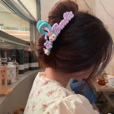 Stardelu cream Taro Purple Handmade DIY Original hair clip, back head updo shark clip