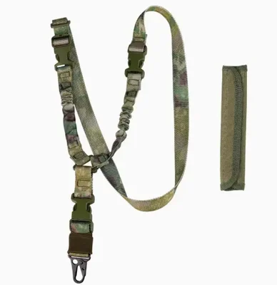 حزام كتف تكتيكي أمريكي خارجي ذو نقطة واحدة مع وسادة كتف، حبل تكتيكي متقاطع قطري لعبة مسدس مياه من النايلون حزام كتف رياضي